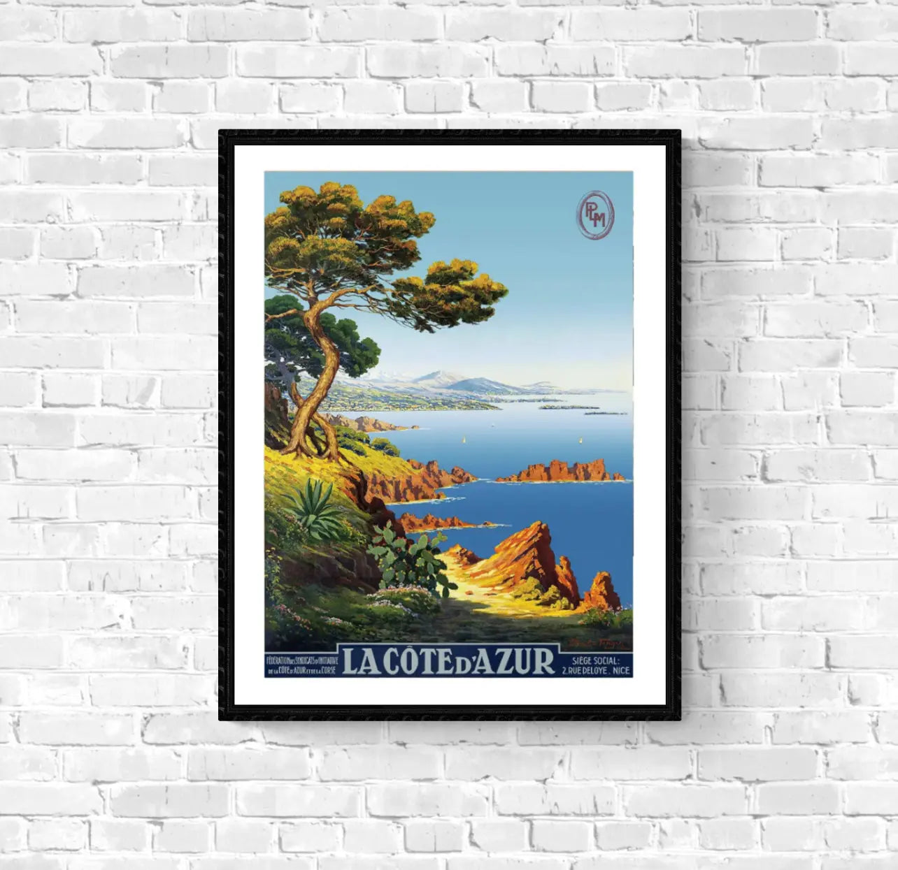 Affiche La Côte d’Azur affichevintagefrance