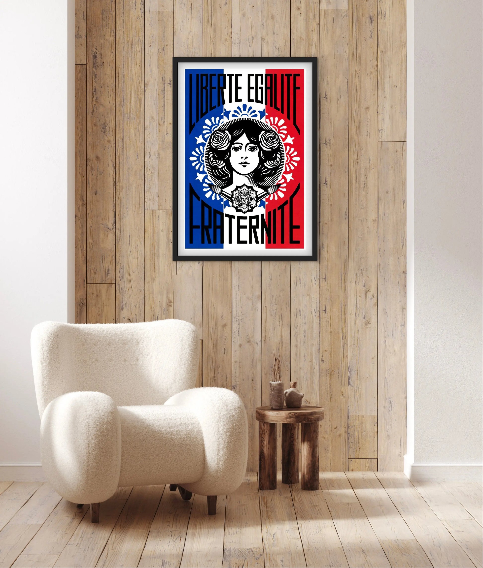Affiche Liberté Égalité Fraternité Marianne affichevintagefrance
