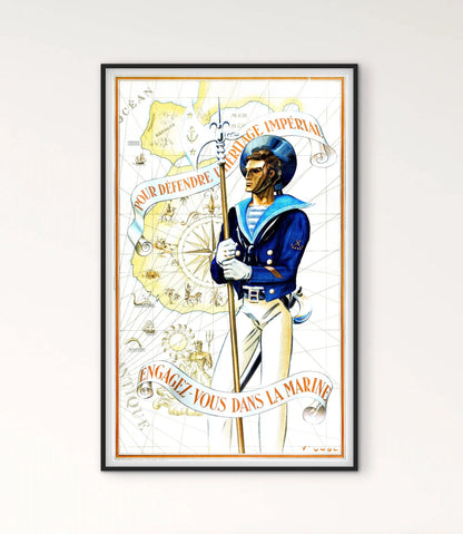 Affiche Engagez vous dans la Marine affichevintagefrance