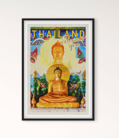 Affiche Thaïlande Bouddha affichevintagefrance