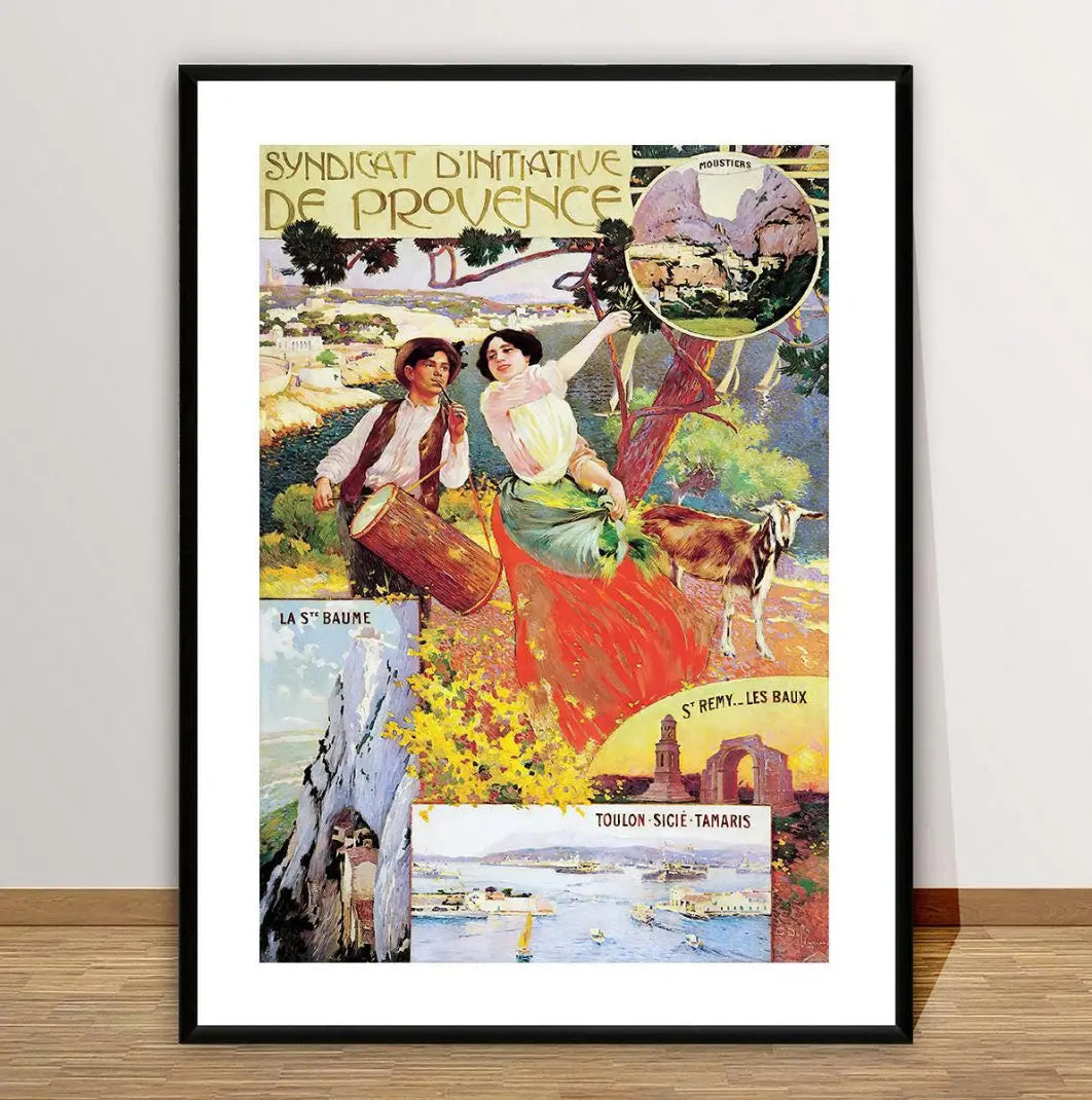 Affiche de voyage vintage Provence France affichevintagefrance