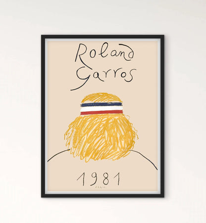 Affiche Tennis Roland Garros 1981 affichevintagefrance