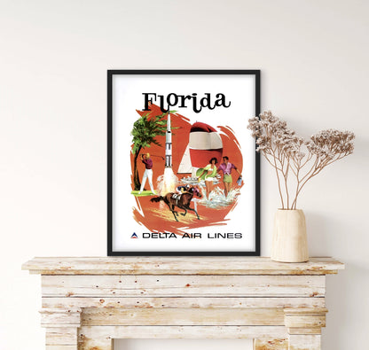 Affiche Florida Delta Air Lines affichevintagefrance