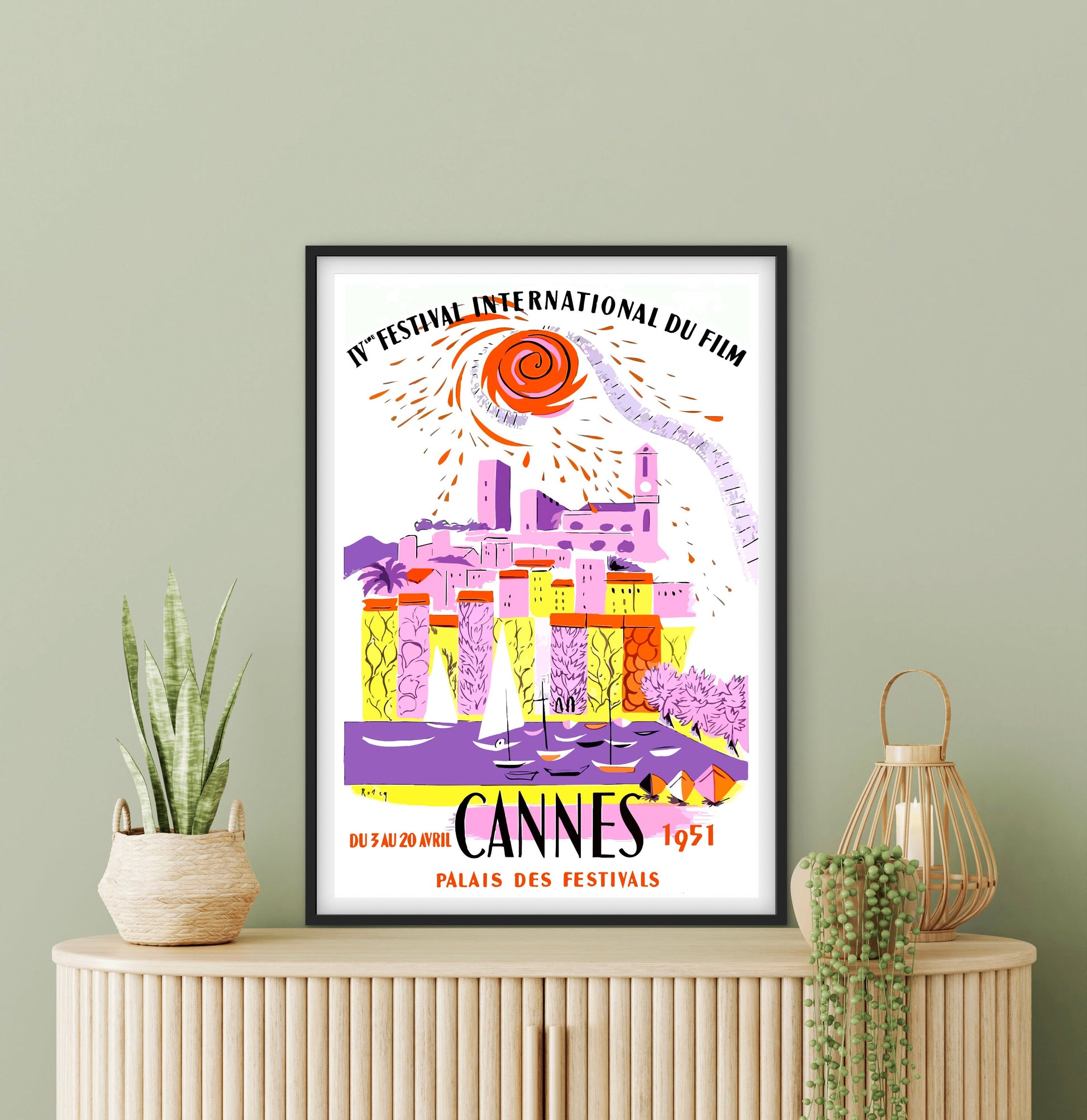 Affiche Festival de Cannes 1951 affichevintagefrance