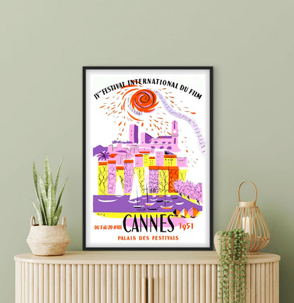 Affiche Festival de Cannes 1951 affichevintagefrance