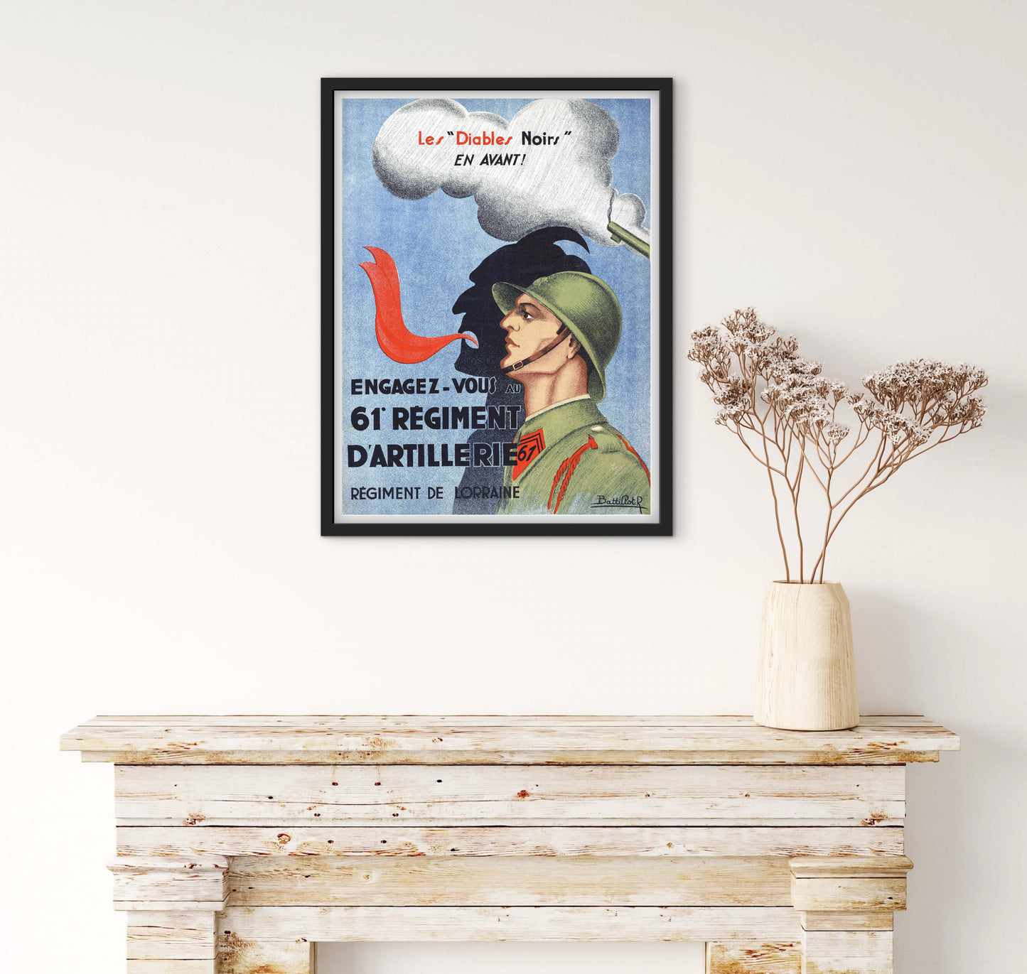 Affiche recrutement 61e régiment d'artillerie