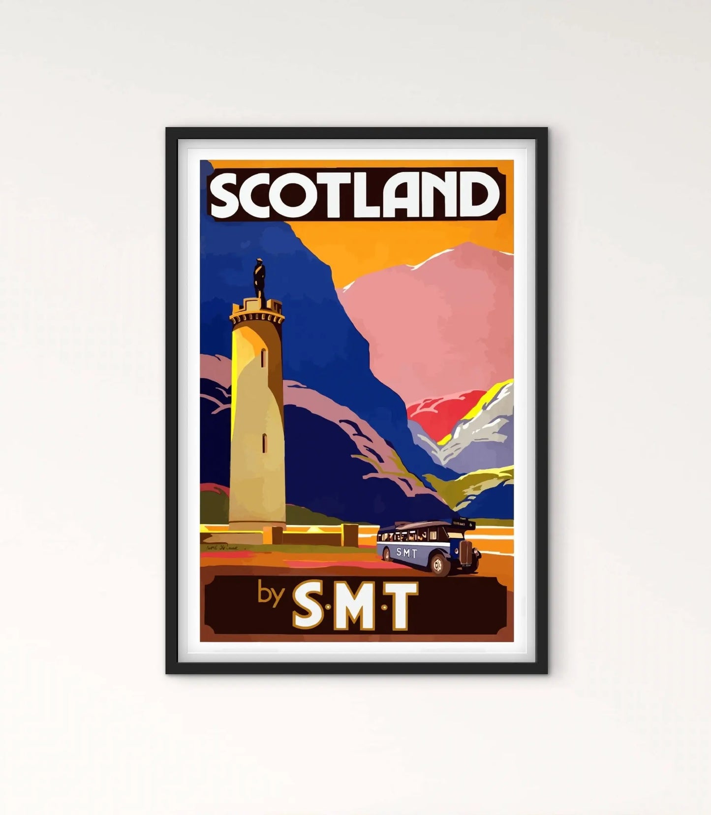 Affiche Écosse « Scotland by SMT » affichevintagefrance