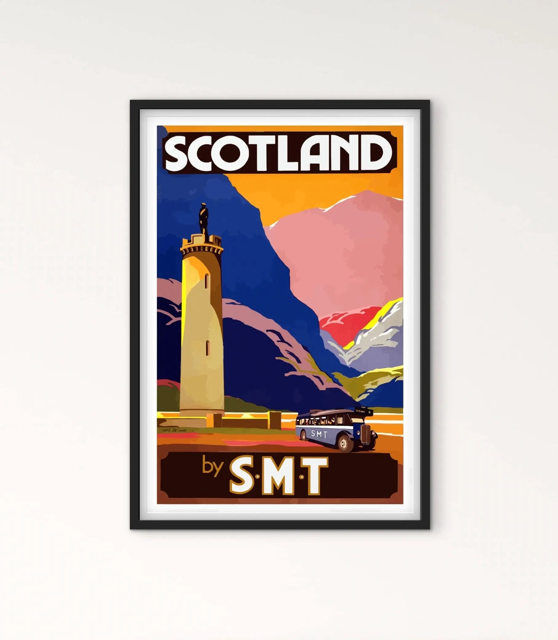 Affiche Écosse « Scotland by SMT » affichevintagefrance
