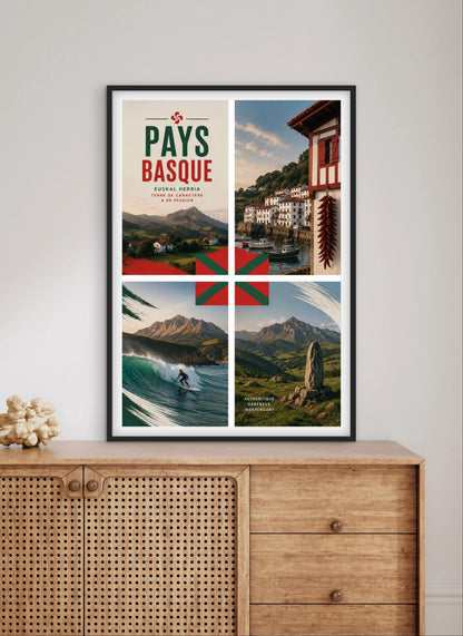 Affiche Pays Basque affichevintagefrance