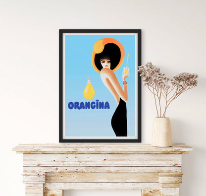 Affiche Orangina pub vintage affichevintagefrance