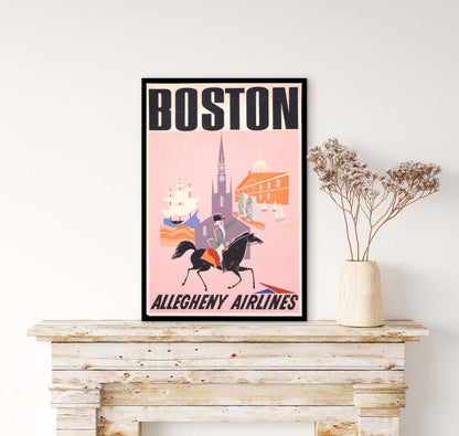 Affiche Boston Airlines affichevintagefrance