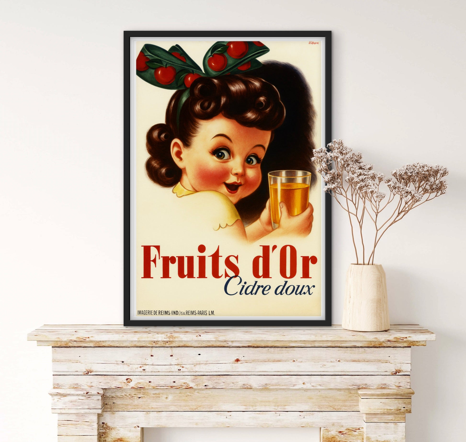 Affiche Cidre « fruits d’or » affichevintagefrance