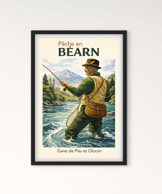 Affiche Béarn Pêche affichevintagefrance