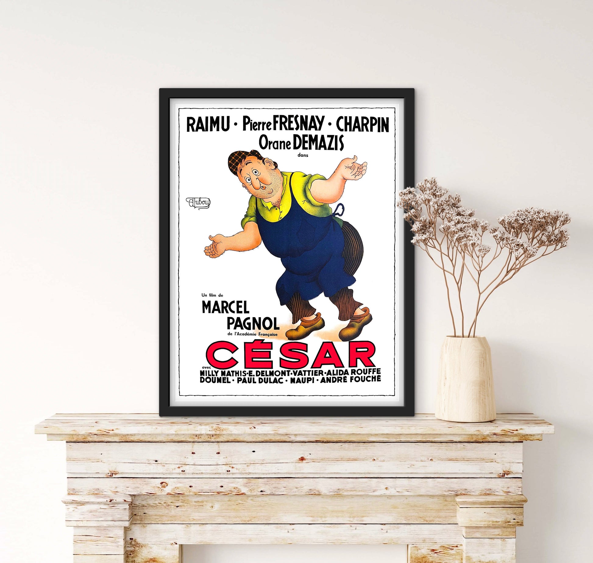 Affiche de cinéma Marcel Pagnol César affichevintagefrance