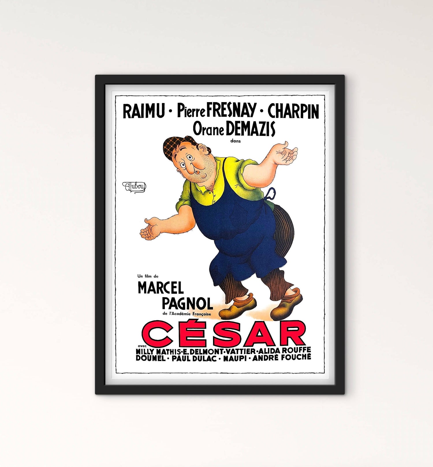Affiche de cinéma Marcel Pagnol César affichevintagefrance