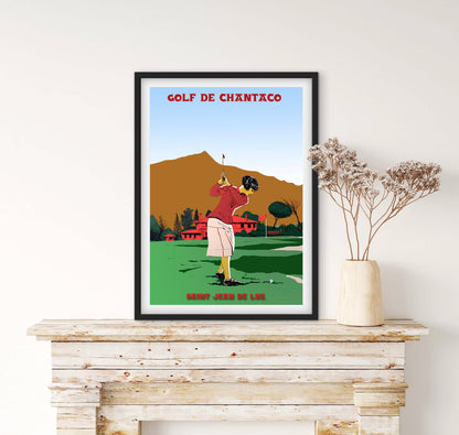 Affiche Golf de Chantaco Saint Jean De Luz affichevintagefrance
