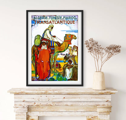 Affiche Algérie Tunisie Maroc Transatlantique
