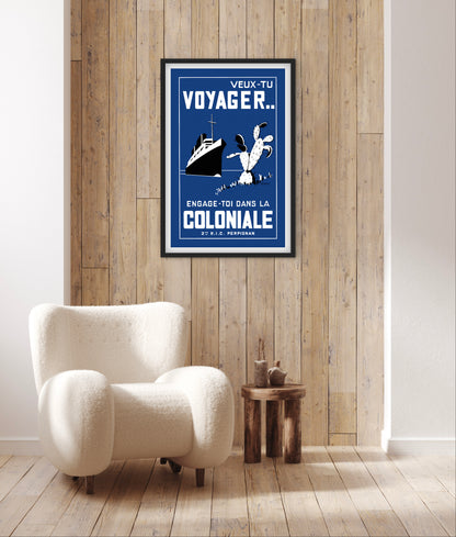 Affiche recrutement Engagez vous dans la troupes coloniales