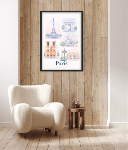Affiche Paris monument affichevintagefrance