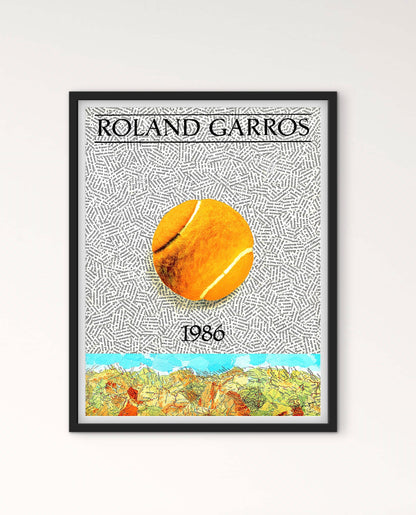 Affiche Tennis Roland Garros 1986