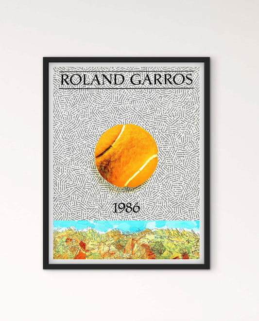 Affiche Tennis Roland Garros 1986