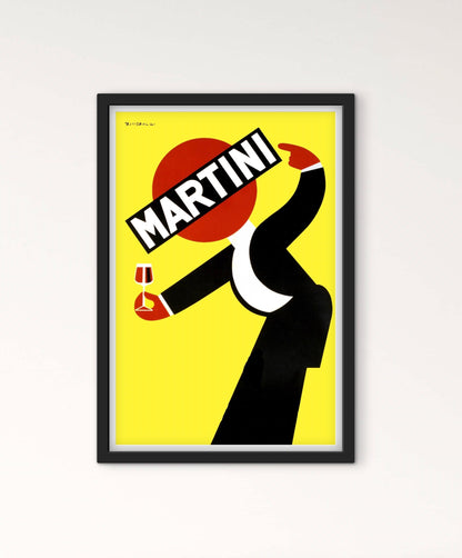 Affiche Martini apéritif affiche publicitaire minimaliste martini alcool affichevintagefrance