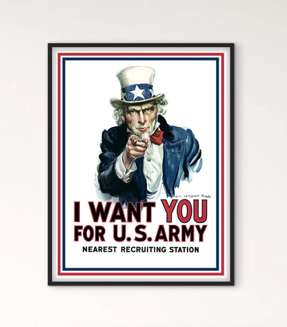 Affiche recrutement I Want You for US army affichevintagefrance
