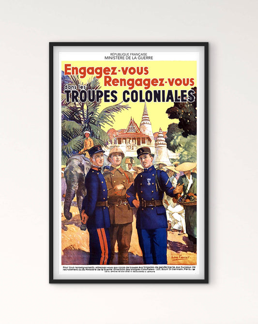 Affiche Engagez vous dans les troupes coloniales