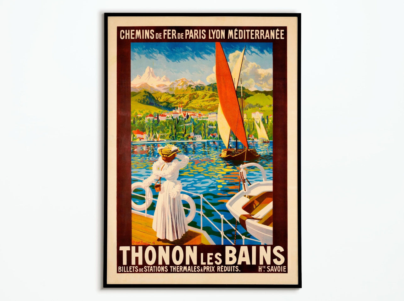 Affiche Vintage Thonon Les Bains affichevintagefrance