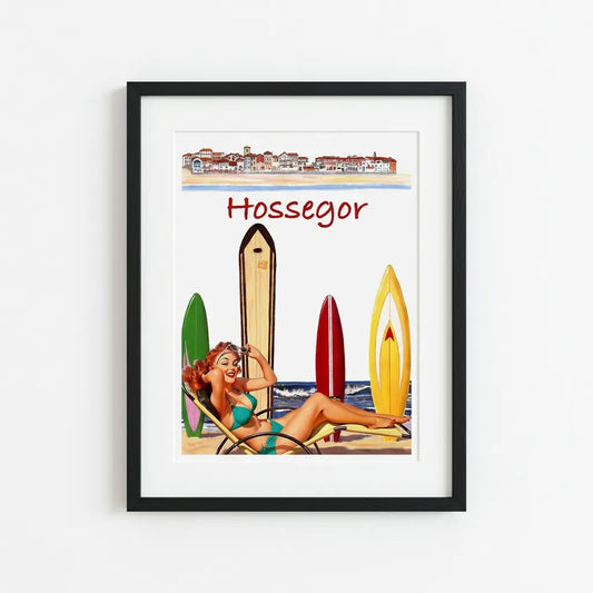 Affiche Hossegor Landes affichevintagefrance
