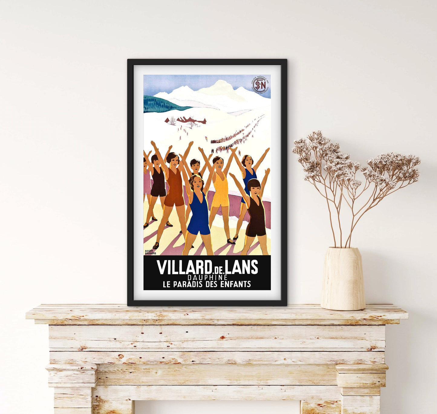 Affiche Villard-de-Lans Dauphiné sncf affichevintagefrance