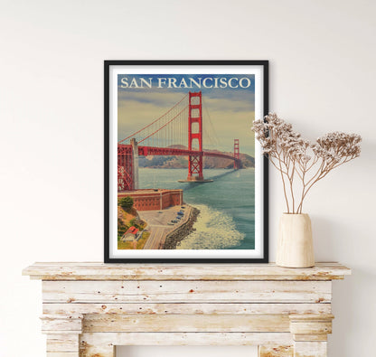 Affiche San Francisco État Unis affichevintagefrance