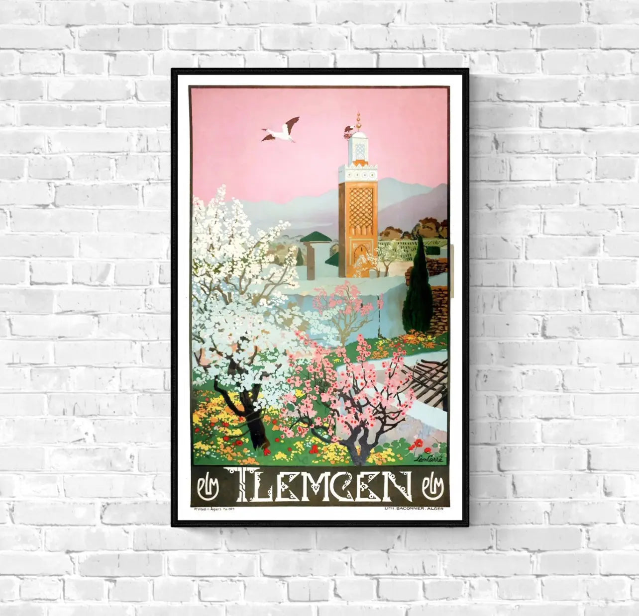 Affiche Tlemcen Algérie Plm affichevintagefrance