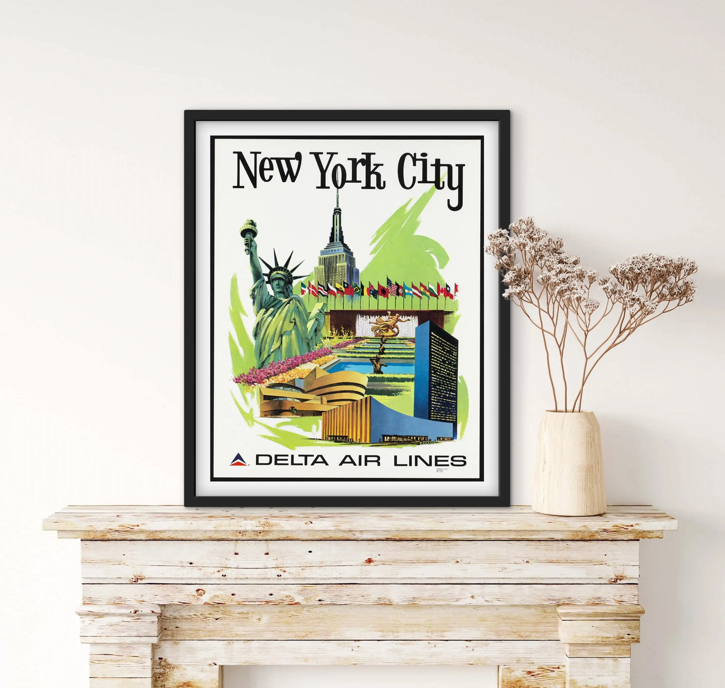 Affiche New York City « Delta Air Lines » affichevintagefrance