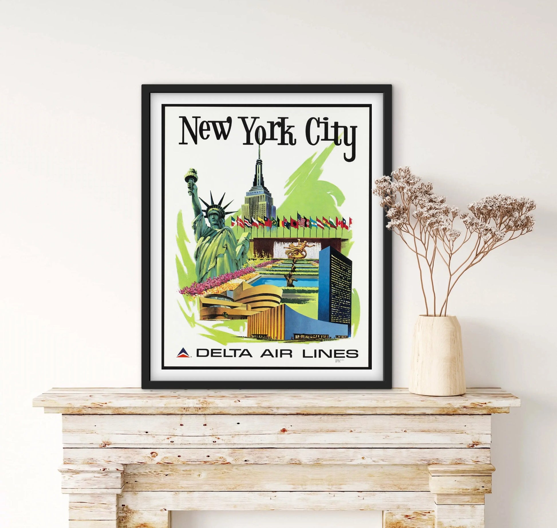 Affiche New York City « Delta Air Lines » affichevintagefrance
