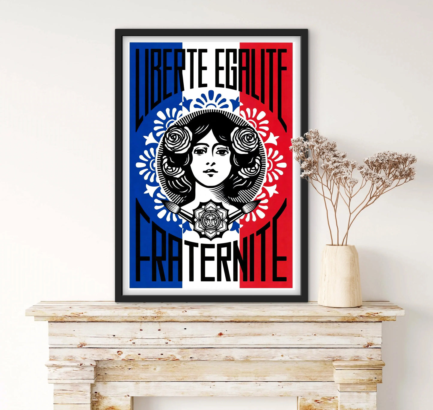 Affiche Liberté Égalité Fraternité Marianne affichevintagefrance