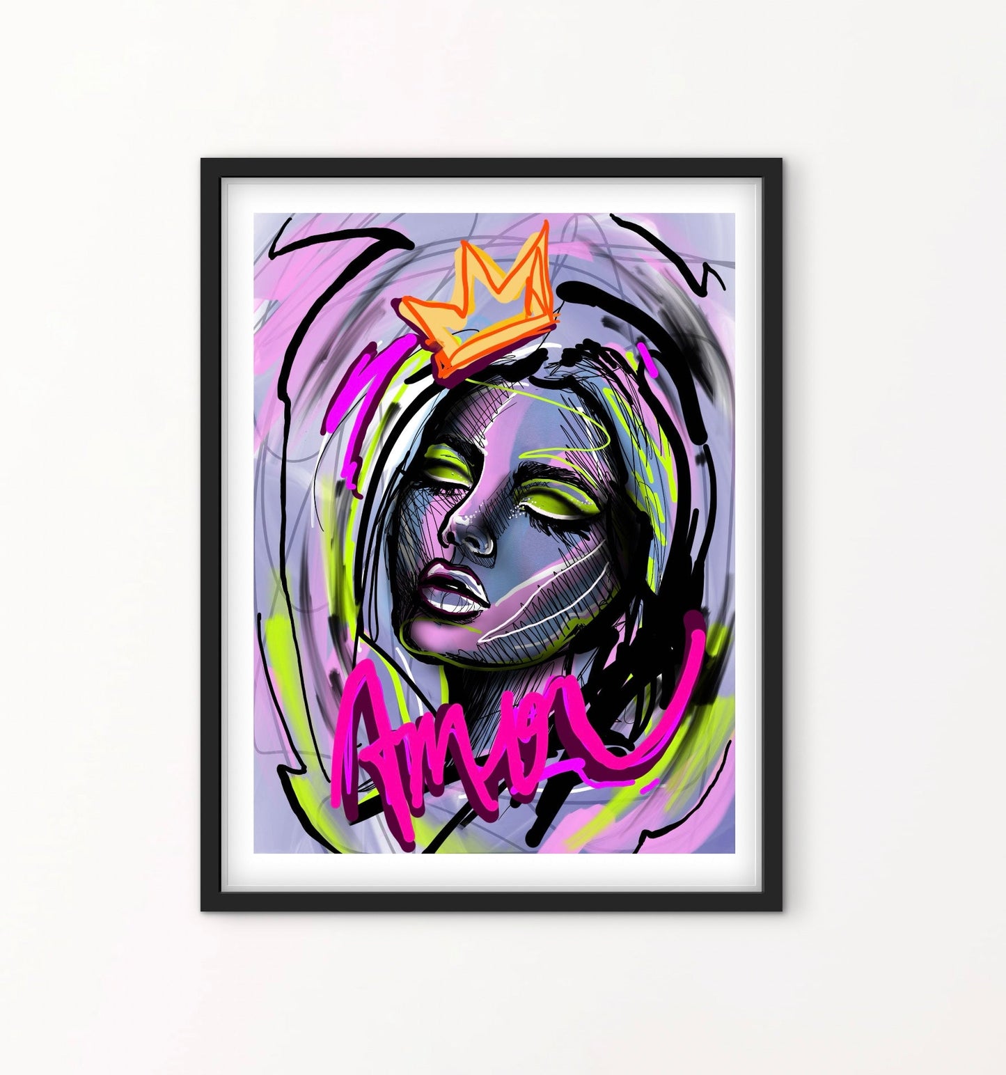 Affiche Tatouage style graffiti artistique Laferga tatoo ink affichevintagefrance