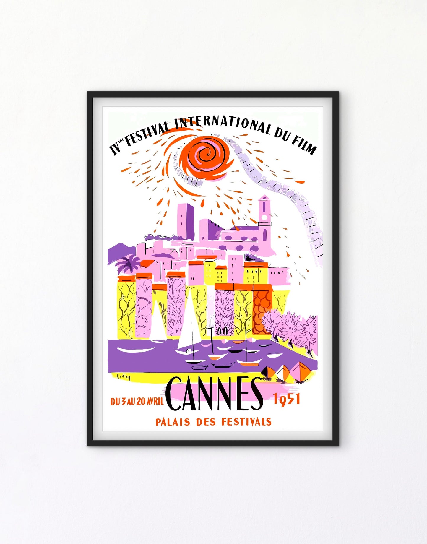 Affiche Festival de Cannes 1951 affichevintagefrance
