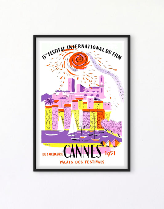 Affiche Festival de Cannes 1951 affichevintagefrance