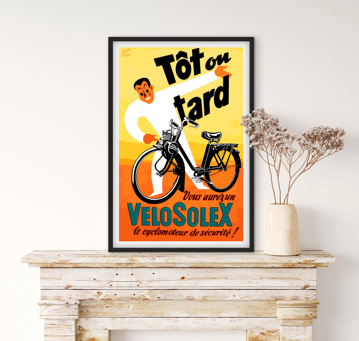 Affiche Vélo Solex « Tôt ou tard »