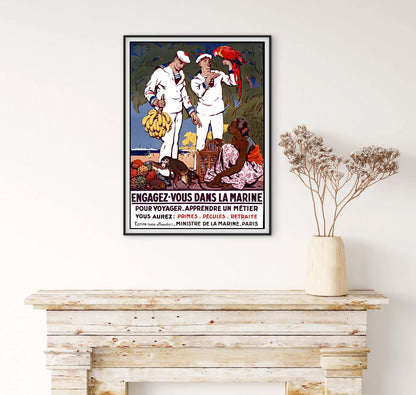 Affiche Engagez vous dans la Marine affichevintagefrance