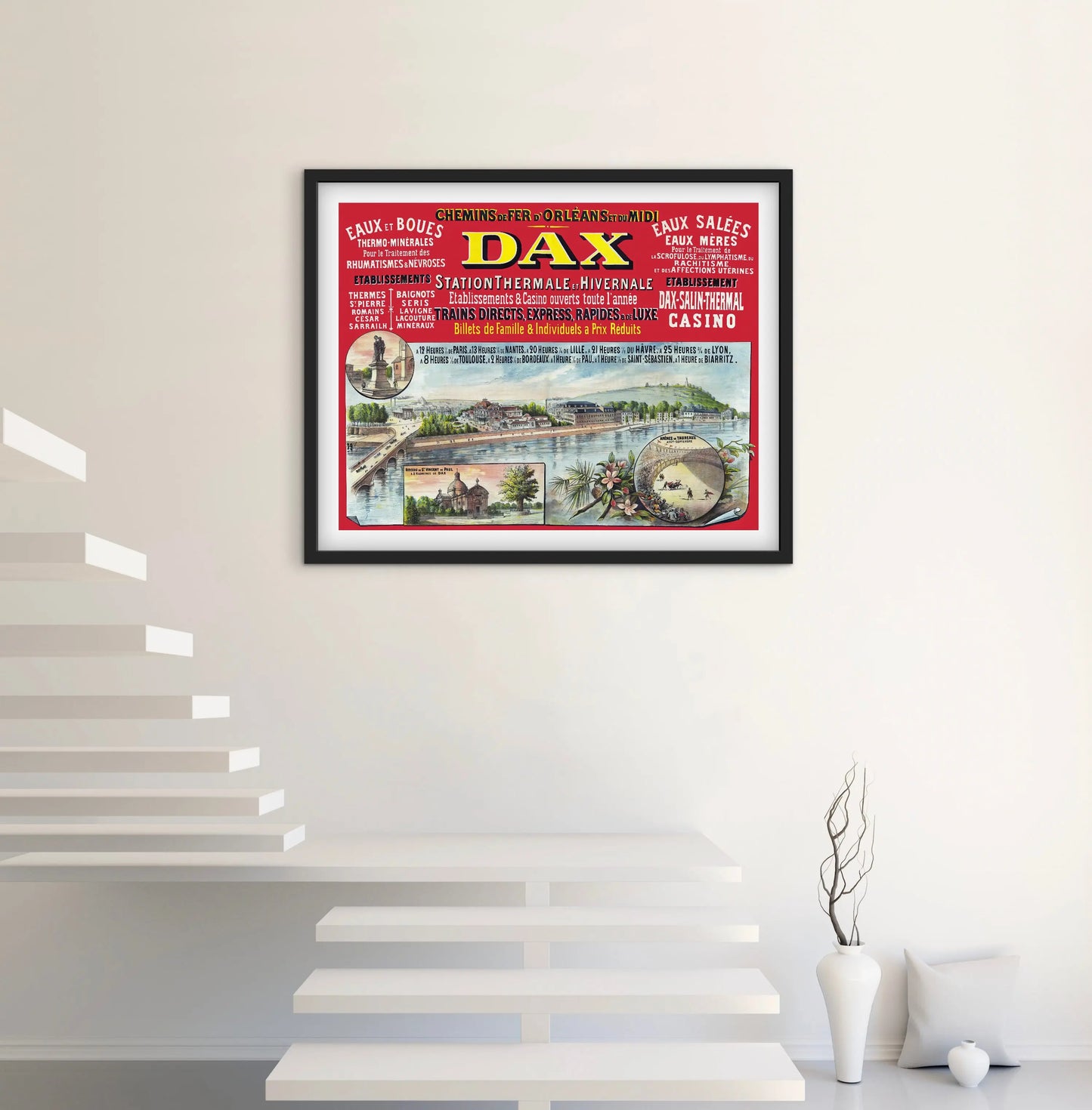 Affiche Dax Landes « chemins de fer d’Orléans » affichevintagefrance