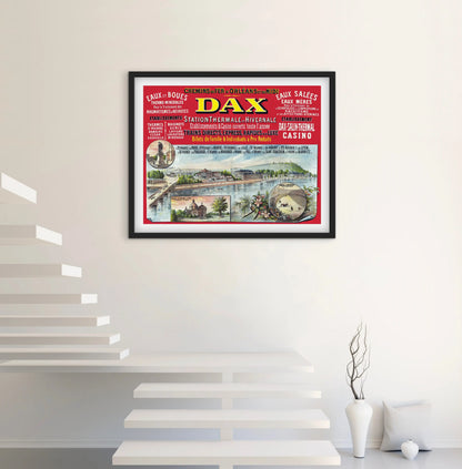 Affiche Dax Landes « chemins de fer d’Orléans » affichevintagefrance