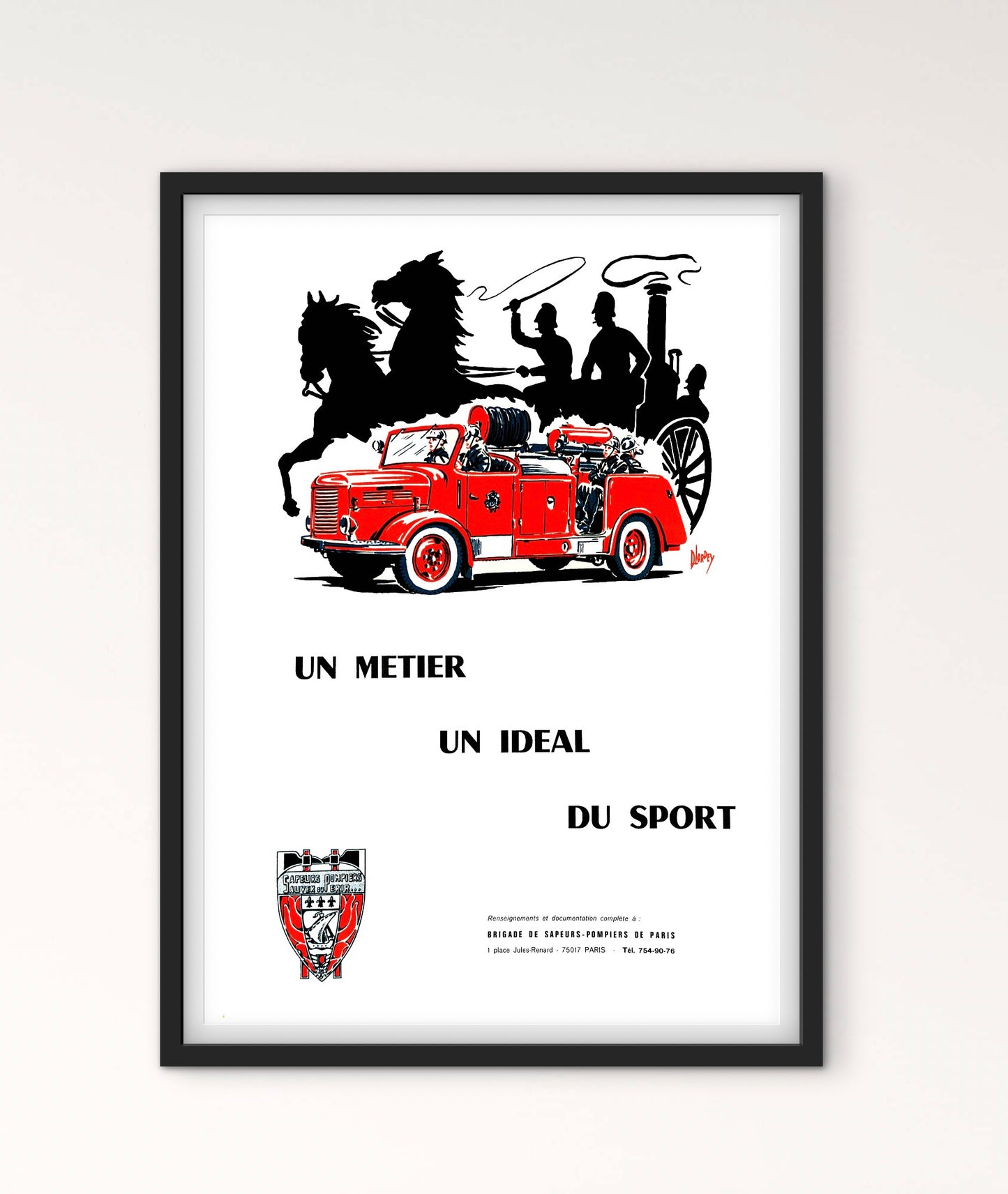 Affiche Sapeurs pompiers de Paris BSPP