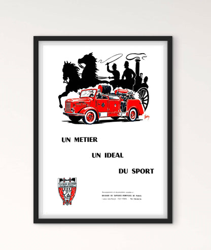 Affiche Sapeurs pompiers de Paris BSPP