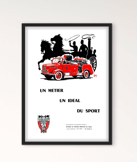 Affiche Sapeurs pompiers de Paris BSPP