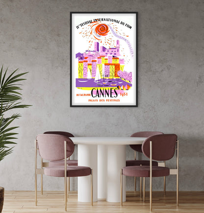Affiche Festival de Cannes 1951 affichevintagefrance