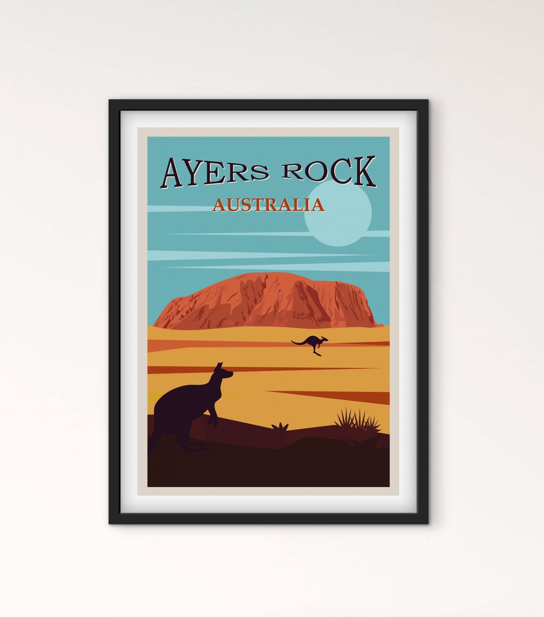 Affiche Australie Kangourou affichevintagefrance