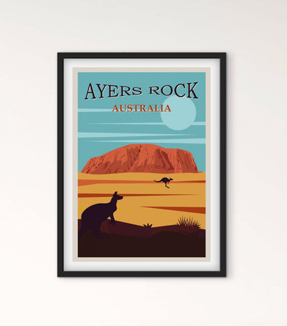 Affiche Australie Kangourou affichevintagefrance