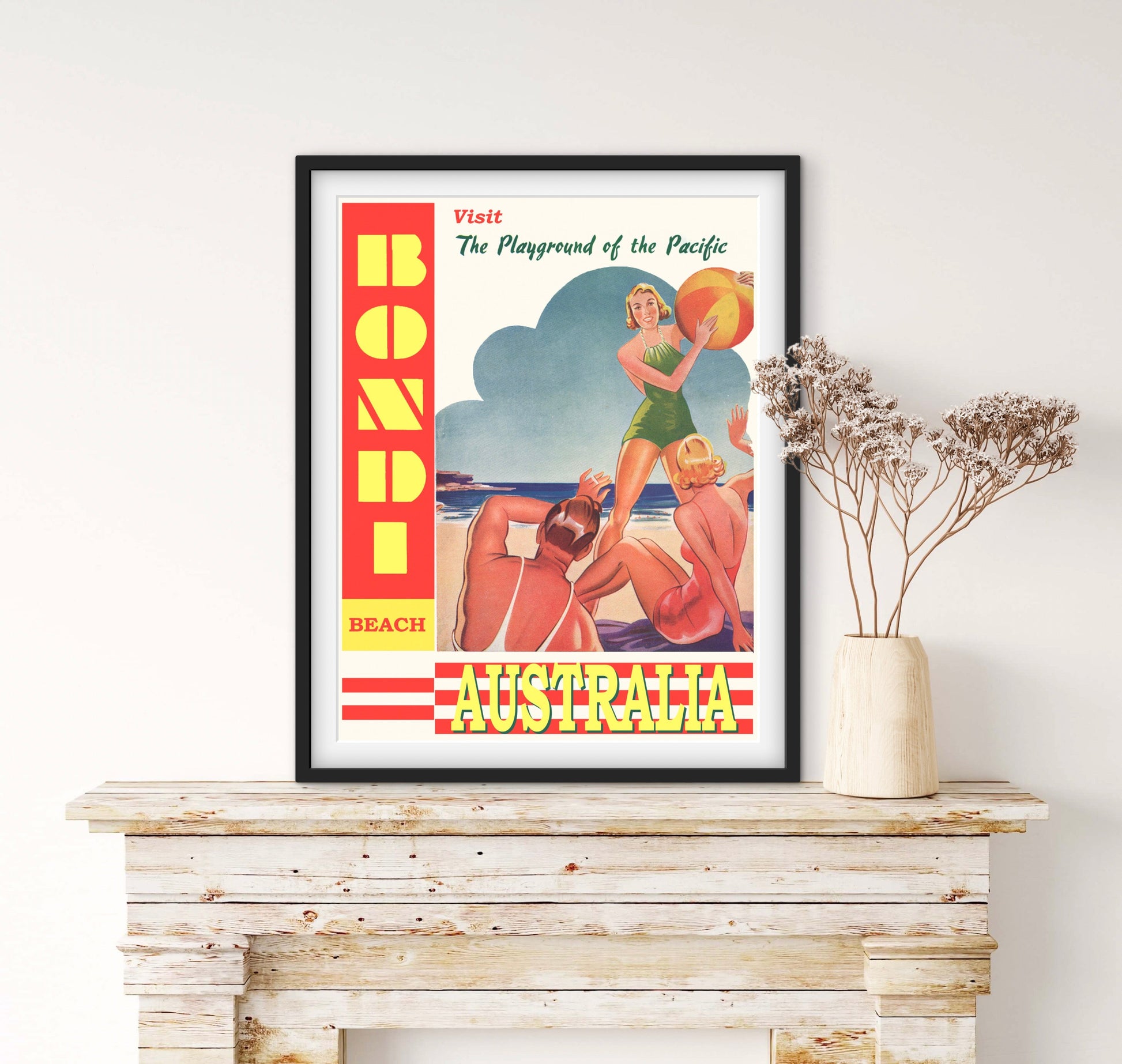Affiche de voyage Australie Bondi Beach affichevintagefrance
